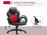 Office Chair Faux Leather Swivel Computer Desk Chair for Home Office with Wheels Armrests Black T3398P328249