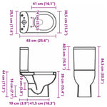 Ceramic Toilet Back Water Flow White 240376