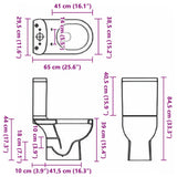 Ceramic Toilet Back Water Flow White 240376