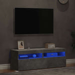 TV Cabinets with LED Lights 2 pcs Concrete Grey 60x35x40 cm 804418