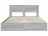 Storage Bed Grey Sonoma 135 x 190 cm Engineered Wood 3408471