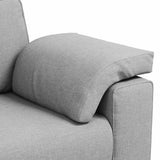 Sofa Cloud Grey 219 x 77 x 82 cm Fabric 4105245