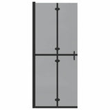 Walk-In Shower Wall Folding Black 80 x 6.5 x 190 cm 42017964