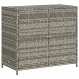 Garden Storage Cabinet Grey 83x45x76 cm Poly Rattan 365545