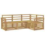 Sofa Sets 4 pcs White 190 x 130.5 x 73 cm Solid Acacia Wood 3391754