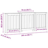Radiator Cover Artisian Oak 205x21.5x83.5 cm Engineered Wood 852770