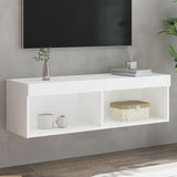 TV Cabinet with LED Lights White 100x30x30 cm 837155