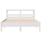 Bed Frame without Mattress White 160x200 cm Solid Wood Pine 3306142
