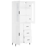 Highboard White 69.5x34x180 cm Engineered Wood 3198673