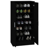 Shoe Cabinet Black 55x35x108 cm Engineered wood 342665