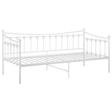 Sofa Bed Frame White Powder-coated metal Single 324756