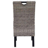 Dining Chair 2 pcs Kubu Rattan Mango Wood 243638