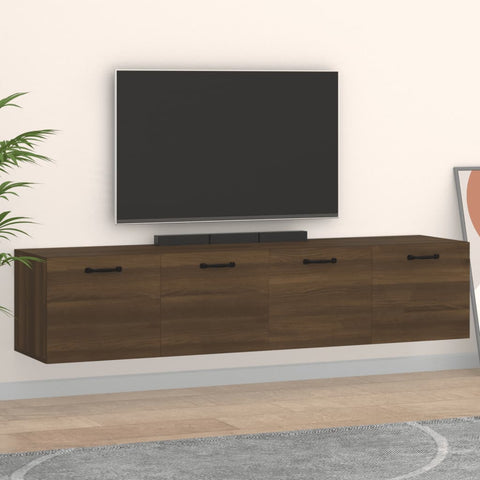 Wall Cabinets 2 pcs Brown Oak 60x36.5x35 cm Engineered Wood 3115643