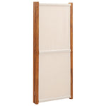 4-Panel Room Divider Cream White 280x180 cm 319184