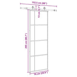 Sliding Door with Hardware Set Black 76x205 cm ESG Glass 3375911