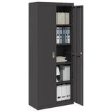 Storage Cabinet Black 80 x 40 x200 cm Steel 3406190