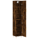 Highboard Smoked Oak 34.5x34x180 cm Engineered Wood 3198782