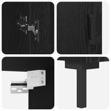 Highboard 2 pcs Black Oak Engineered Wood 3416108