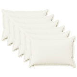 Throw Pillow 6 pcs HOUTEN White 40 x 60 cm Faux Linen 933215