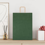 Paper Bags 250 pcs with Handles Green 32x17x44 cm 4101958