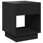 ZNTS Bedside Table with Infinity LED Black 40x40x50 cm 3284078