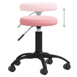 Office Swivel Chair Pink Velvet 333179