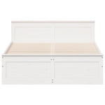 Bed Frame without Mattress with Headboard White 160x200 cm Solid Wood Pine 3308760