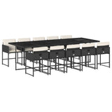 Garden Dining Set Black, Cream White 3211290