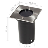 ZNTS Outdoor Ground Lights 12 pcs Square 160437