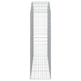 Arched Gabion Basket 200x50x160/180 cm Galvanised Iron 153478