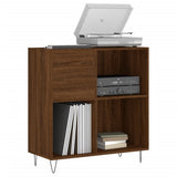 Record Cabinet Brown Oak 84.5x38x89 cm Engineered Wood 831779