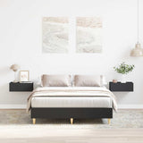 Bed Frame No Mattress Black 120x190 cm Small Double Engineered Wood 861076