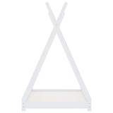 Kids Bed Frame White Solid Pine Wood 80x160 cm 283359
