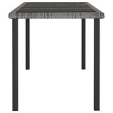 9 Piece Outdoor Dining Set with Cushions Poly Rattan Grey 3100406