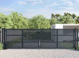 Garden Gate Anthracite 400x125 cm Steel 154573
