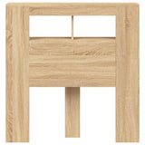 LED Headboard Sonoma Oak 100x18.5x103.5 cm Engineered Wood 837332