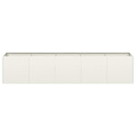 ZNTS Planter White 200x40x40 cm Cold-rolled Steel 860683