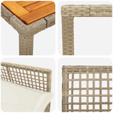 Garden Dining Set 3 pcs Beige Poly rattan 3334917