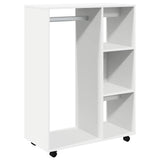 808513 Wardrobe White 80x40x110 cm Engineered Wood
