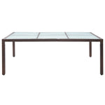 Outdoor Dining Table Brown 200x150x74 cm Poly Rattan 46128