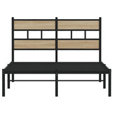 Metal Bed Frame without Mattress Sonoma Oak 120x190 cm Small Double 4017099