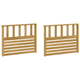 Armrests Module 2 pcs White 80 x 6 x 61 cm Solid Acacia Wood 901591