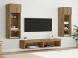 TV Wall Unit Wall-mounted 6 pcs Artisan Oak Engineered Wood 3402933