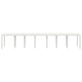 Garden Table White 400 x 100 x 73 cm Poly Rattan 3378530