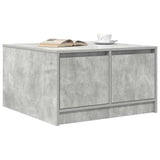 Coffee Table with Drawers Concrete Grey 70.5x70x40 cm 3328411
