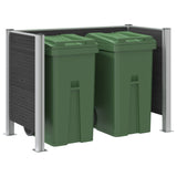 Garbage Bin Fence Grey 161 x 85 x 115 cm Aluminium and WPC 3429265