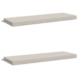 2-Piece Bench Cushions SOEST 2 pcs 100% Polyester White 950305
