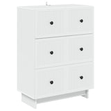 Drawer Cabinet White 66 x 34.5 x 90 cm Engineered Wood 893915