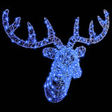 Reindeer Head with 140 LEDs Blue 68 x 36.5 x 62.5 cm Acrylic 42019063