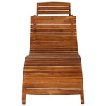3 Piece Sunlounger with Tea Table Solid Acacia Wood 279160